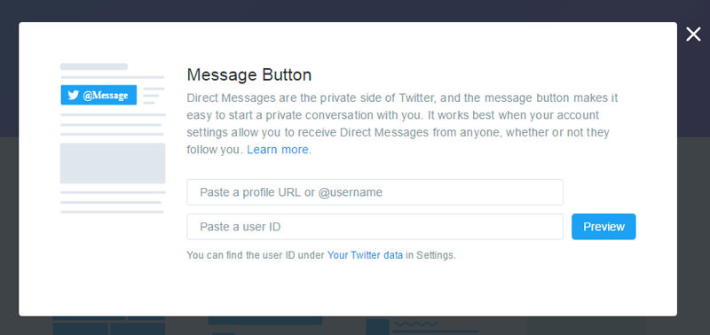 Creating a Twitter DM Button
